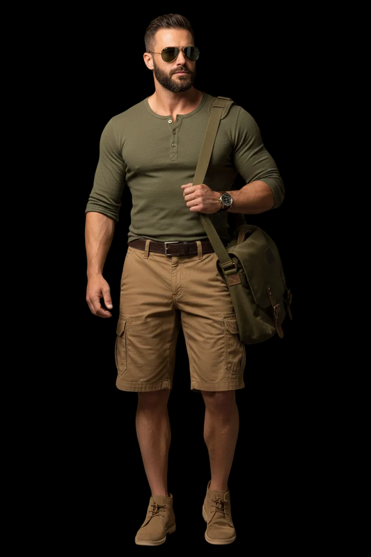 “SASS-E” Print Men's Cargo Shorts