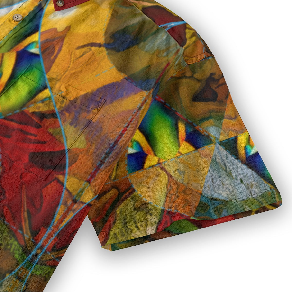 “Earthen Tessellation” Men's Breathable Cotton Shirt|125GSM