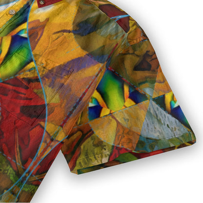 “Earthen Tessellation” Men's Breathable Cotton Shirt|125GSM