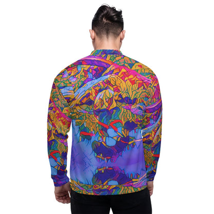 “Cerulean Spectrum” Unisex Bomber Jacket