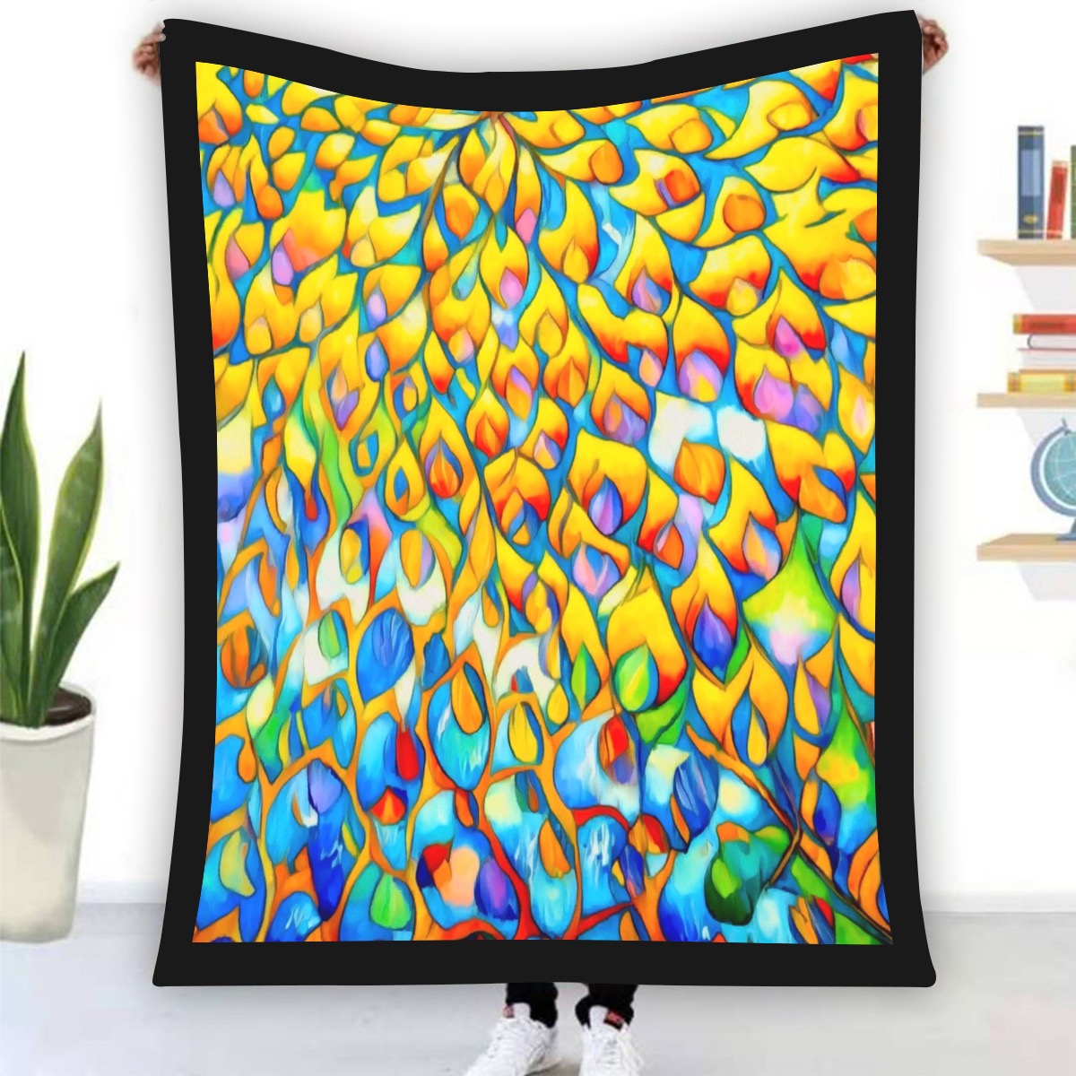 “Prism”Flannel Blanket