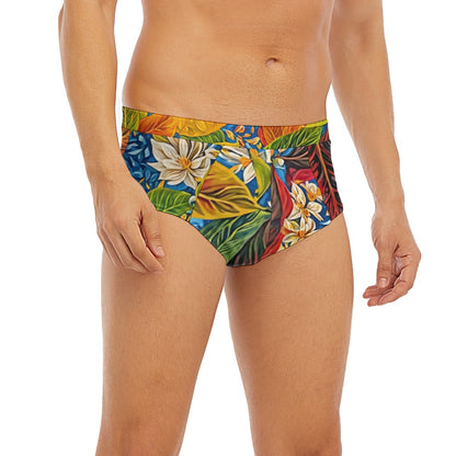 “Botanical Rhapsody” Men's Triangle Low-rise Underwear