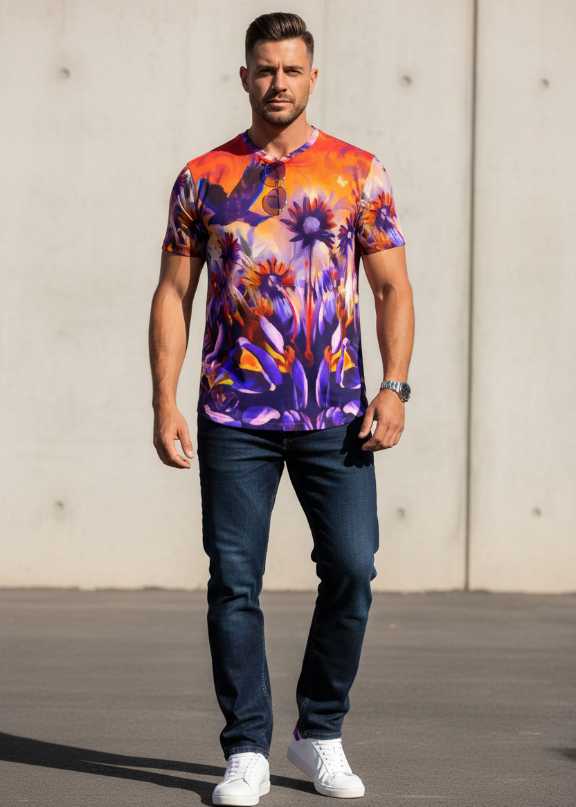 “Sunset Flight” Men's Short Sleeve T-shirt