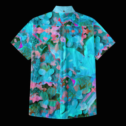 “Aqua Flora” Men's Breathable Cotton Shirt|125GSM