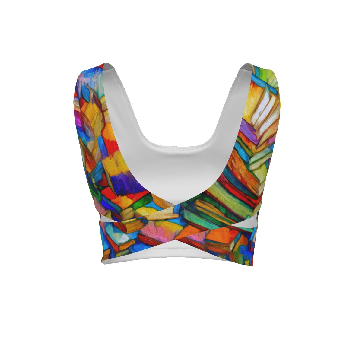 “Colour Block” Women's Back Cross Sports Bra