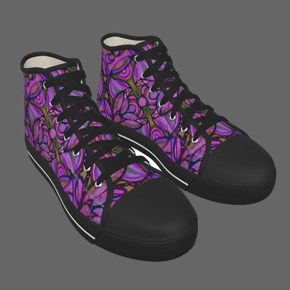 “Bloomfield Purple” Men's Black Sole Canvas Shoes