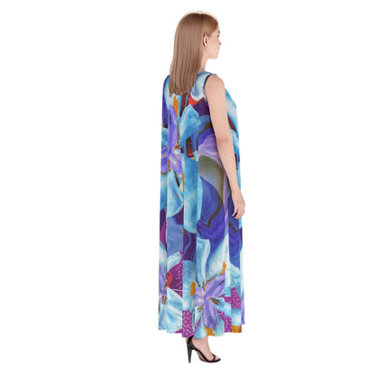 “The Blue Dietes” Women's Dress | 115GSM Rayon
