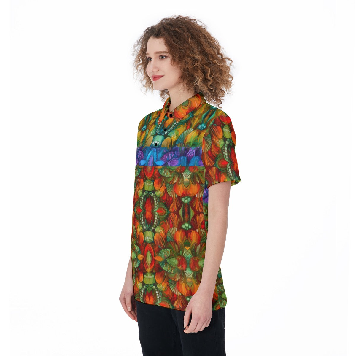 “Kaleidoscopic Spectrum” Women's Polo Shirt