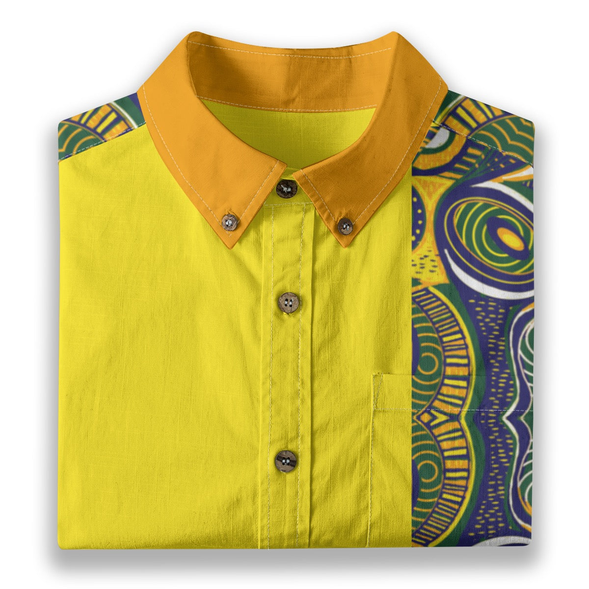 “Ancestral Tapestry” Men's Breathable Cotton Shirt|125GSM