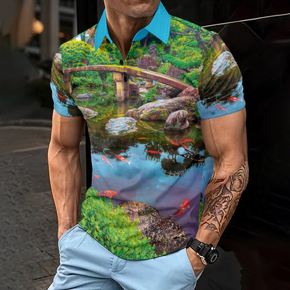 “Japanese Garden” Men's Polo Shirt
