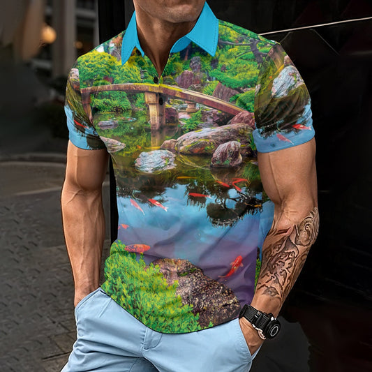 “Japanese Garden” Men's Polo Shirt