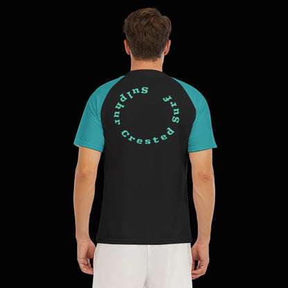 “Sulphur Crested Surf” Men's Tight Surf Clothing With Half Sleeves