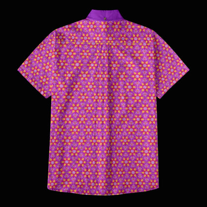 “Fuchsia Fiesta” Men's Breathable Cotton Shirt|125GSM