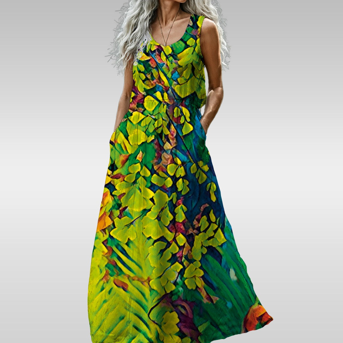 “Fern” Women’s Sleeveless Maxi Dress
