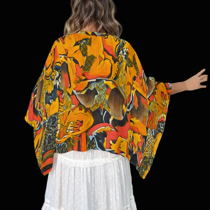 “Sacred Soils” Boho Patchwork Kimono Sleeve Top