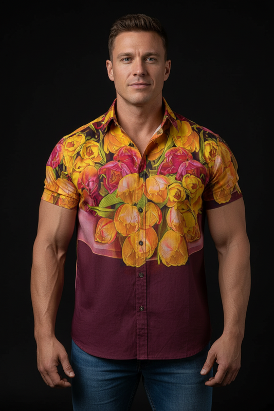 “Radiant Harmony” Breathable Cotton Shirt|125GSM