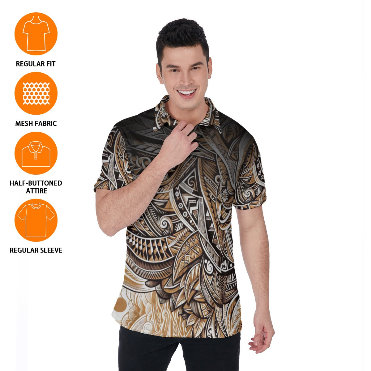 “Earthen Echoes” Men's Polo Shirt