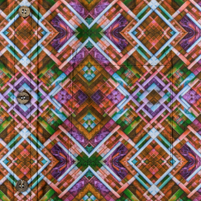 “Woody Plaid” Men's Casual Lapel Long Sleeve Shirt|125GSM Cotton