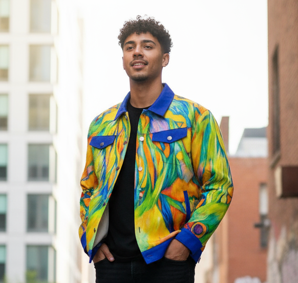 “Iridescent Pride” Unisex Collared Jacket