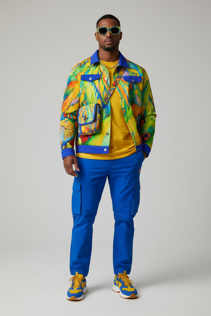 “Iridescent Pride” Unisex Collared Jacket