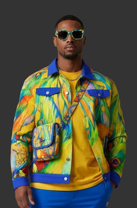 “Iridescent Pride” Unisex Collared Jacket