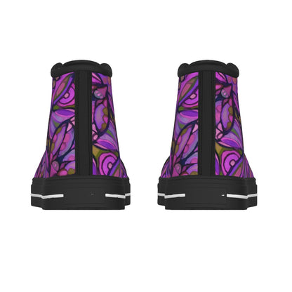 “Bloomfield Purple” Men's Black Sole Canvas Shoes