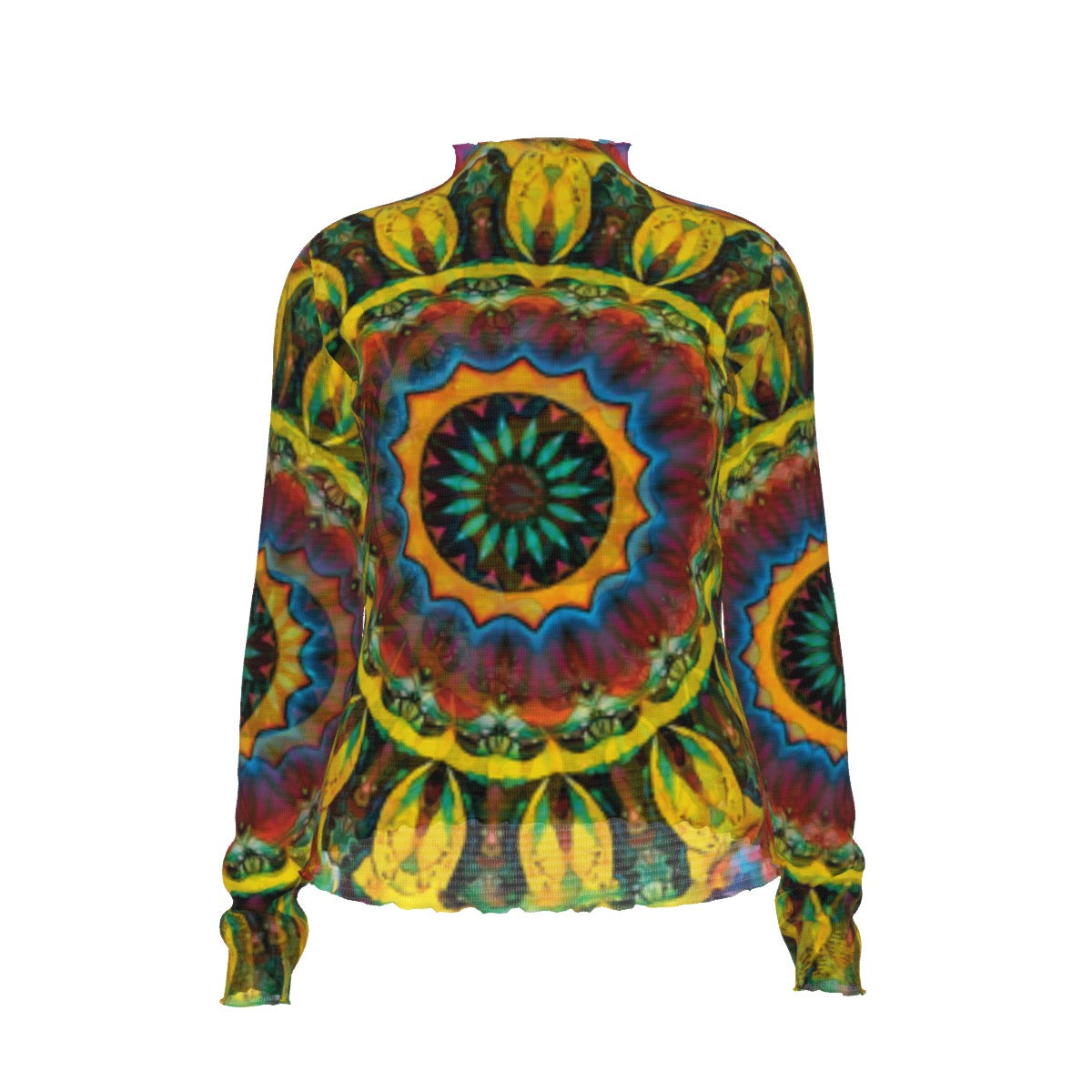 “Primary Mandala” Women's Mesh T-shirt