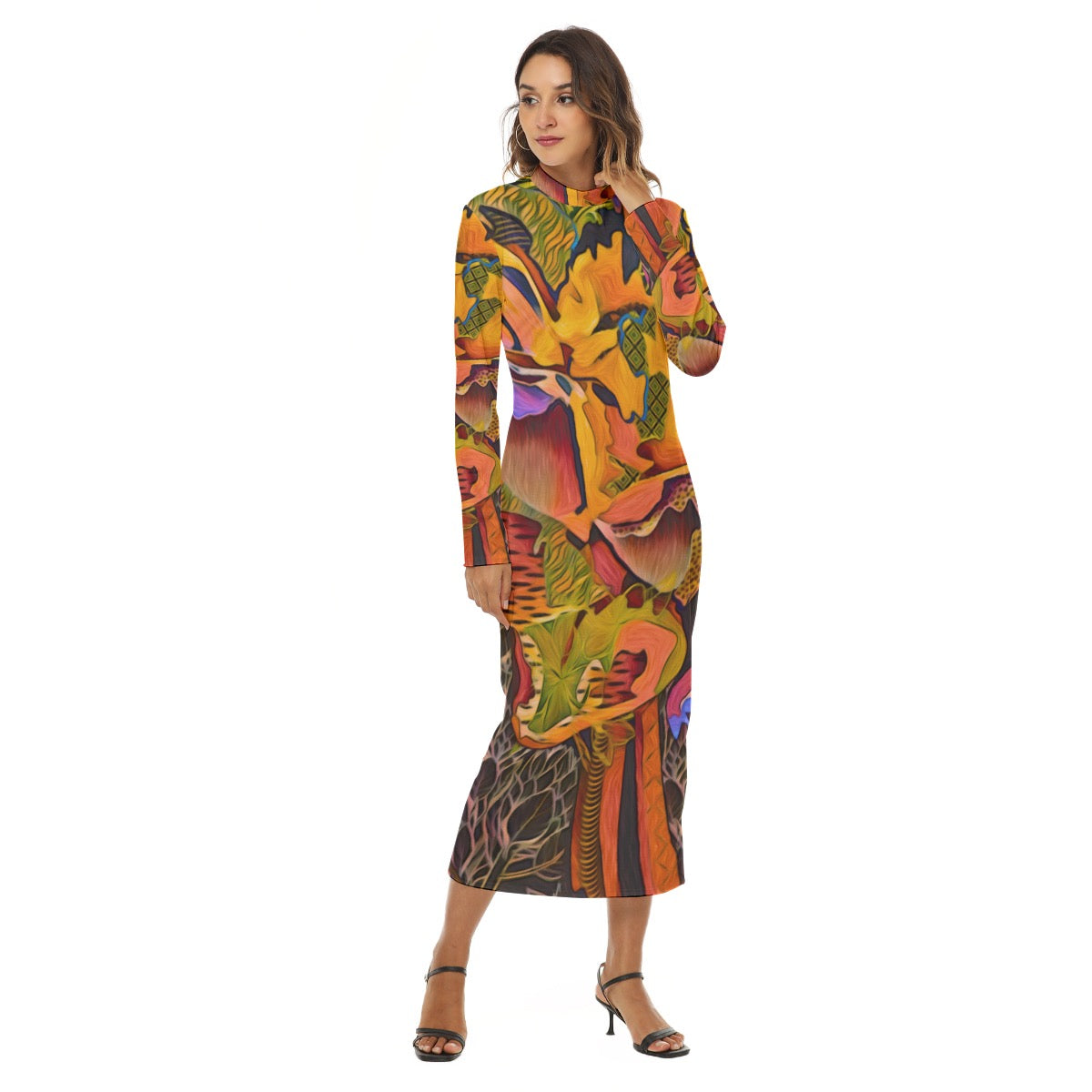 ‘Alistra” Print Women's Hip Dress