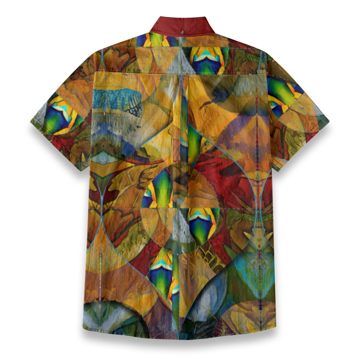 “Earthen Tessellation” Men's Breathable Cotton Shirt|125GSM