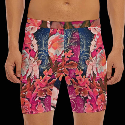“Celestial Bloom” Men's Long Boxer Briefs