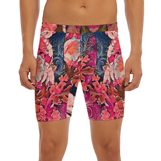 “Celestial Bloom” Men's Long Boxer Briefs