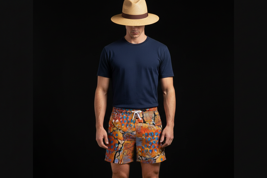 “Azure Canyon” Men's Beach Shorts