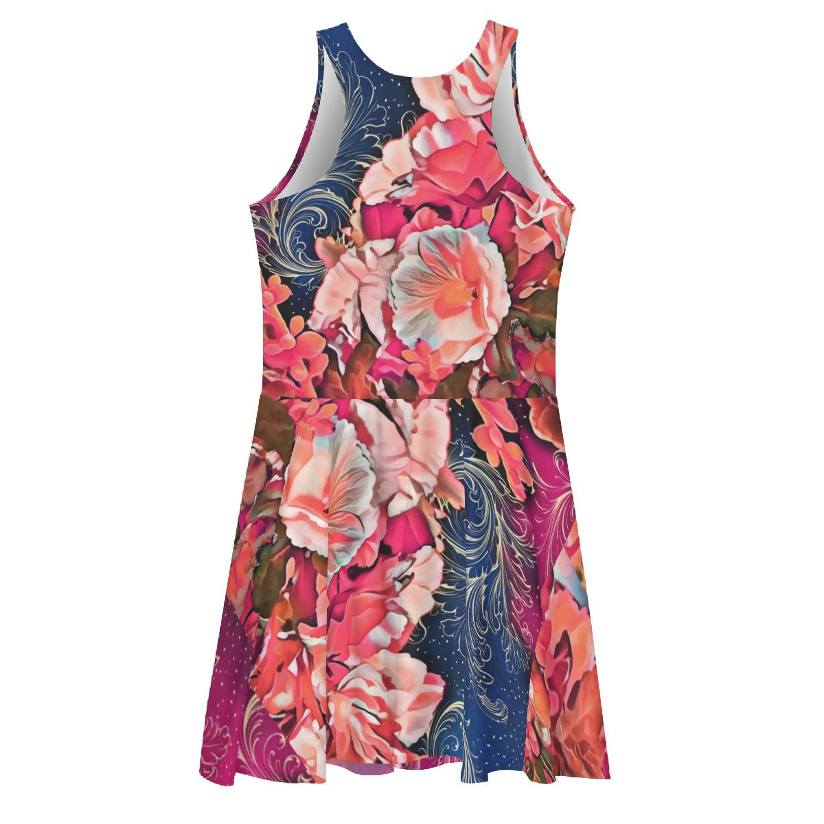 “Celestial Bloom” Women's Sleeveless Dress
