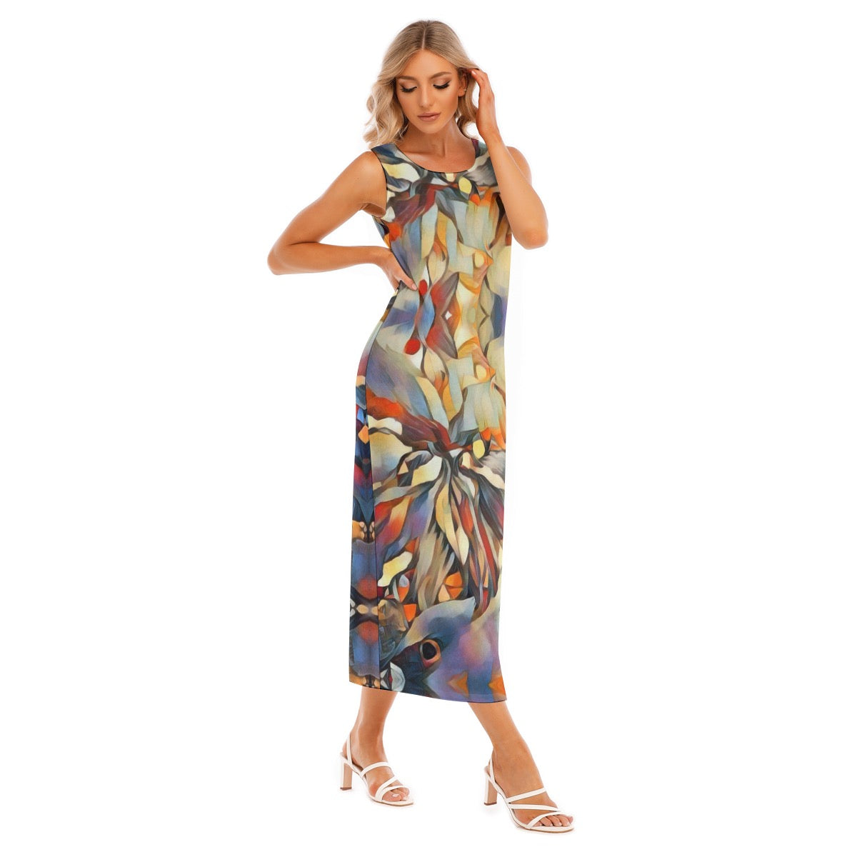 “Outback Hues”  Women's Tank Top Long Dress