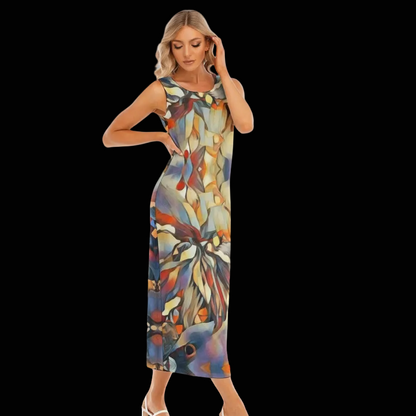 “Outback Hues”  Women's Tank Top Long Dress