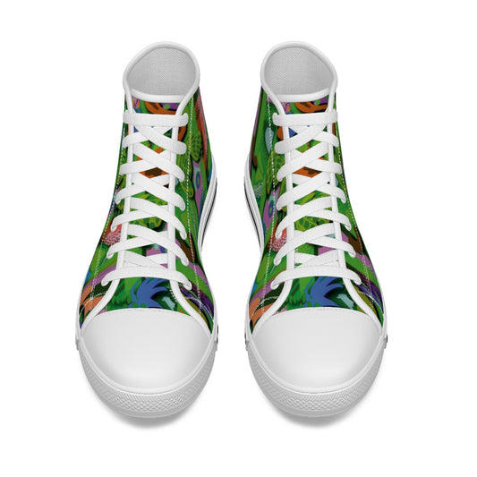 Labyrinth Green: Kid's Canvas Shoes