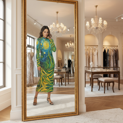 “Vincent Through the Seagrass” Women's Hip Dress