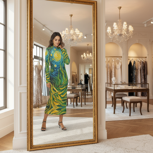 “Vincent Through the Seagrass” Women's Hip Dress