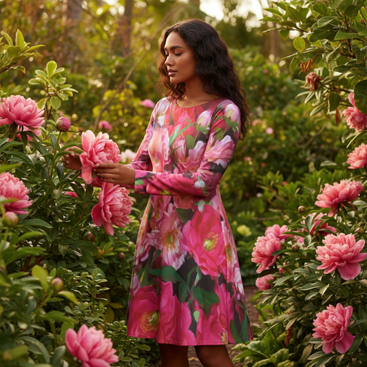 “Summer Blush”  Women's Crew Neck Dress