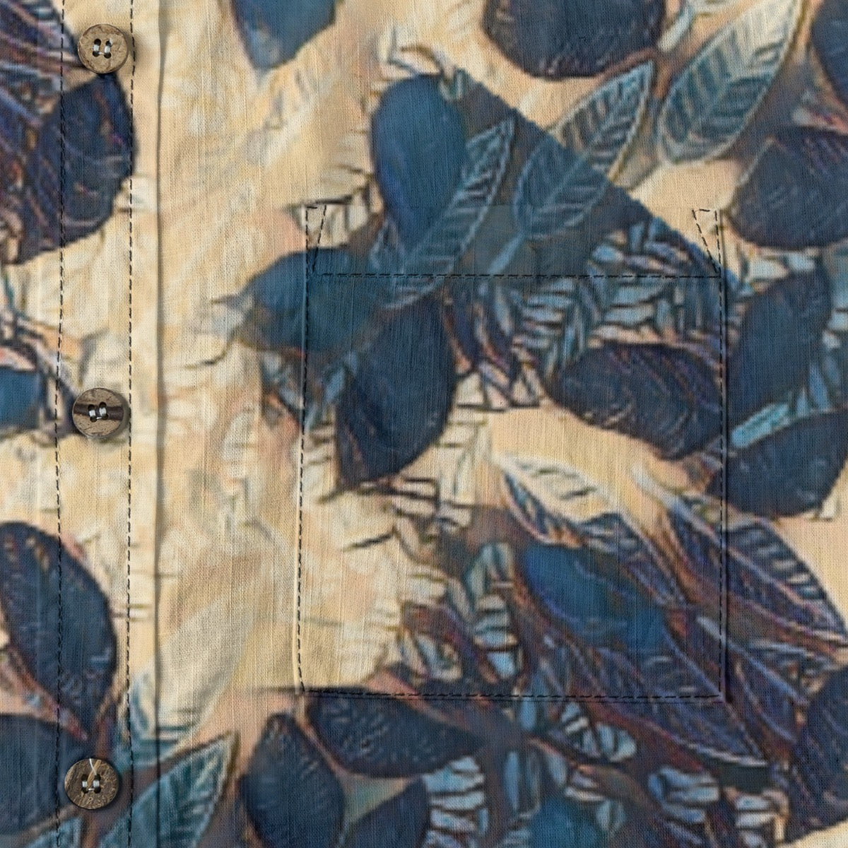 “Azure Grove”  Men's Casual Lapel Long Sleeve Shirt|125GSM Cotton