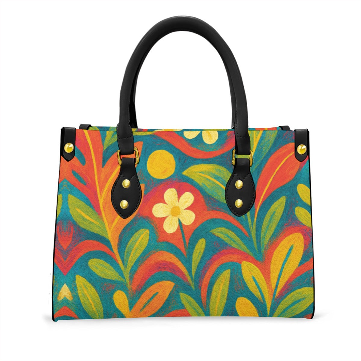 “Sunny Daydream” Women's Tote Bag With Black Handle