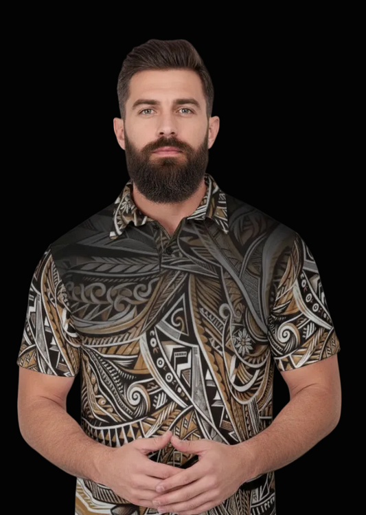 “Earthen Echoes” Men's Polo Shirt