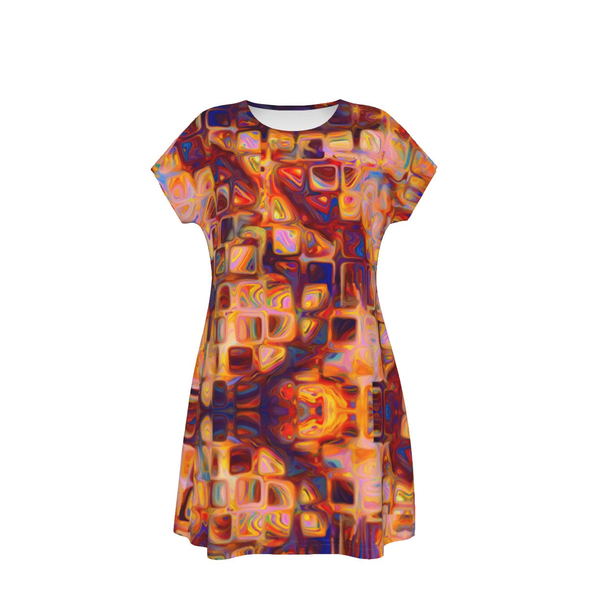 “Crystals” Women's Short Sleeve Dress