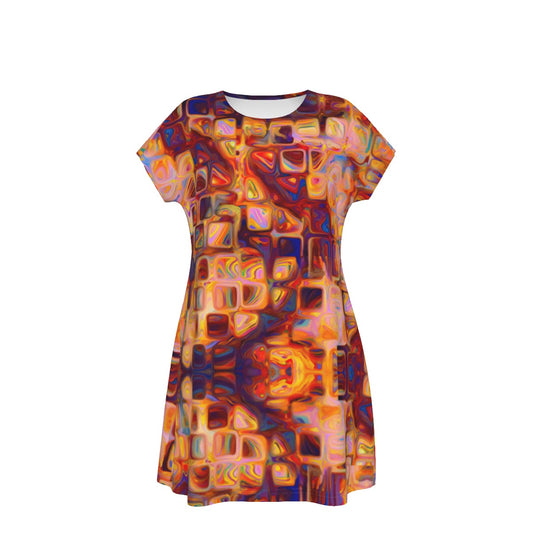 “Crystals” Women's Short Sleeve Dress