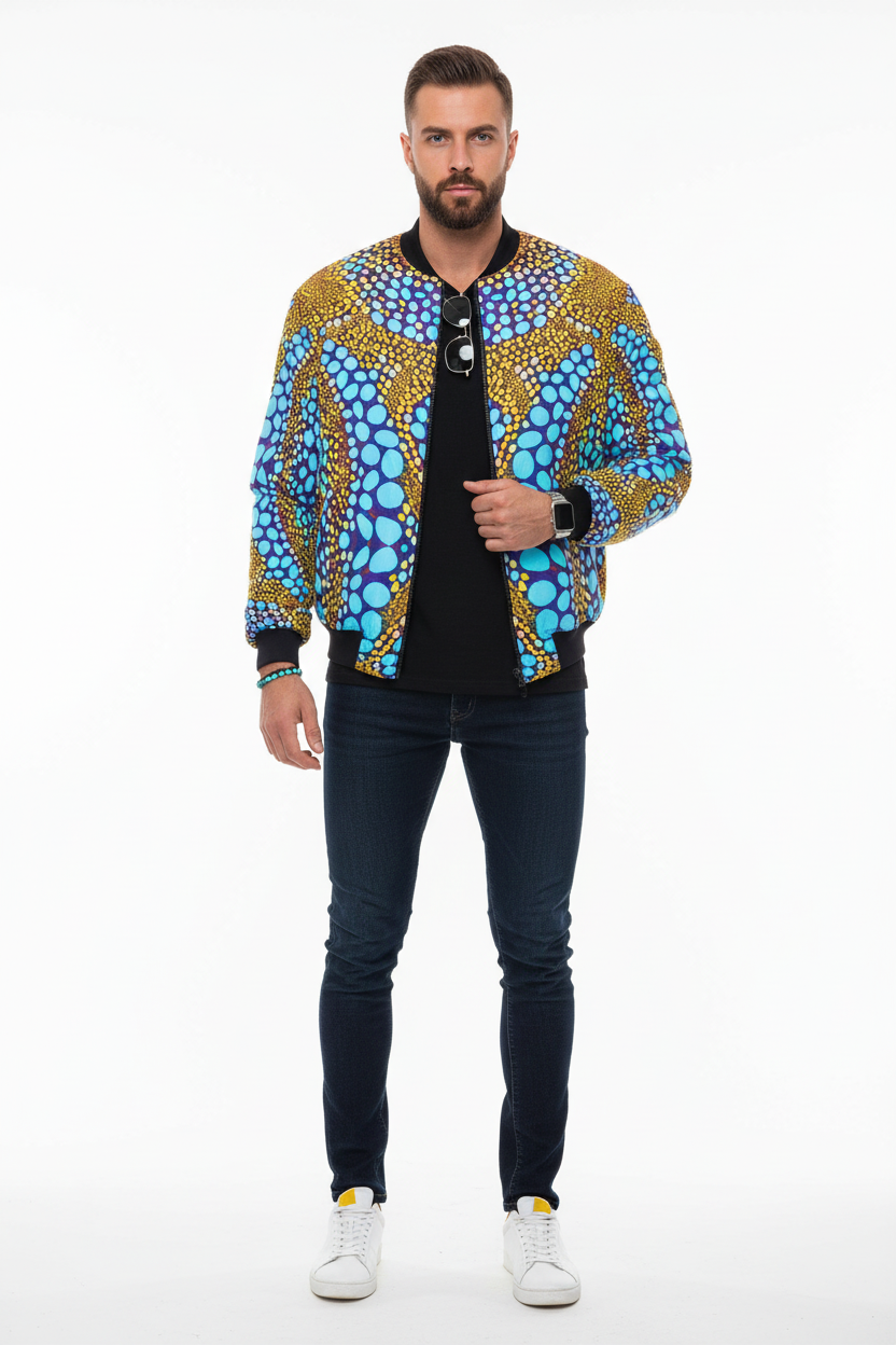 “Sunstone” Men's Bomber Jacket With Sleeve Pocket