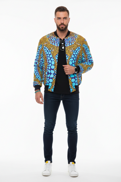 “Sunstone” Men's Bomber Jacket With Sleeve Pocket