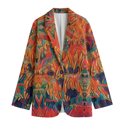 “Inferno” Women's Leisure Blazer 245GSM Cotton Regular Fit Structured Comfortable Button Closure