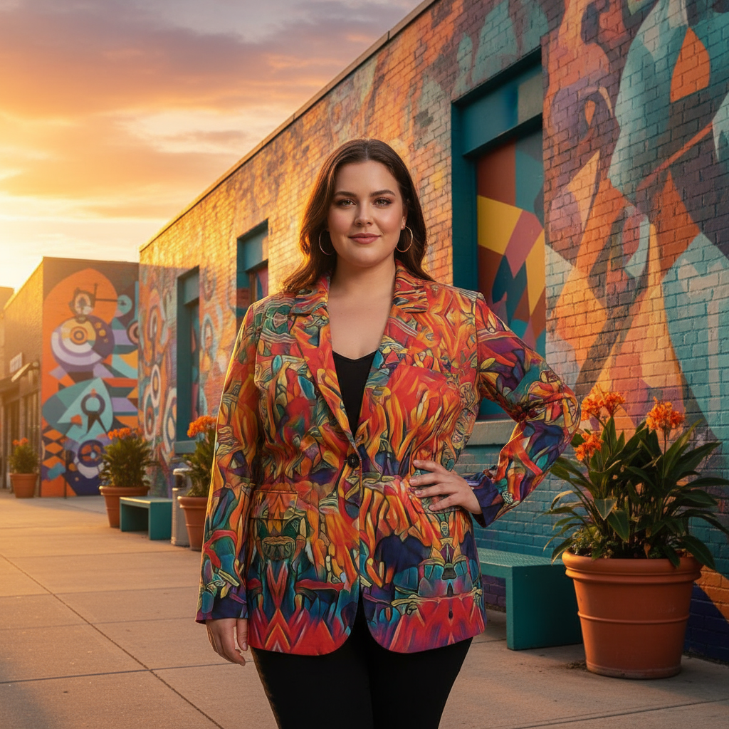 “Inferno” Women's Leisure Blazer 245GSM Cotton Regular Fit Structured Comfortable Button Closure