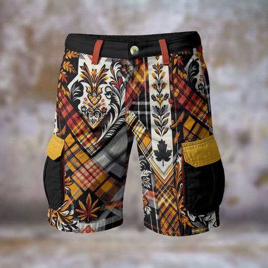 “Tartan 25 V3” Print Men's Cargo Shorts