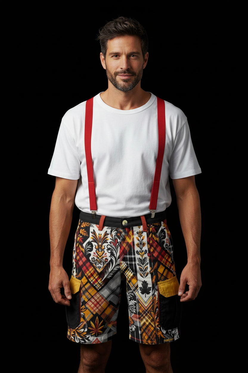“Tartan 25 V3” Print Men's Cargo Shorts